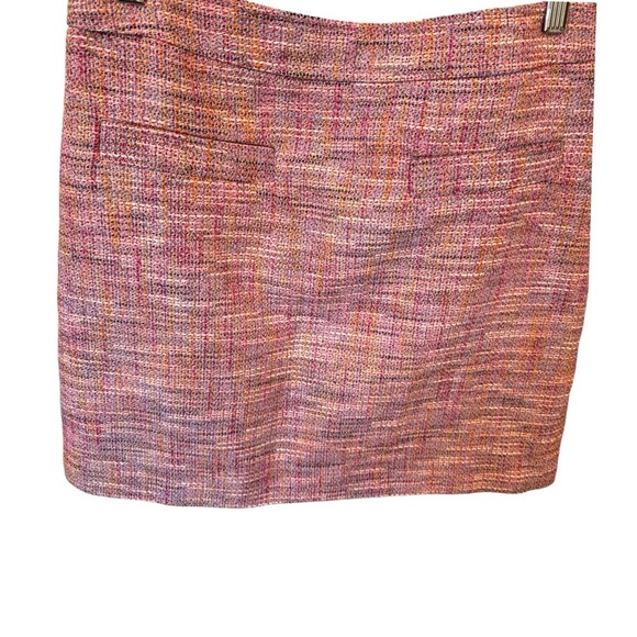ANN TAYLOR LOFT‎ Women's Pink Petite Tweed Pocket Shift Skirt Size 8 - Picture 6 of 11